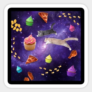 Cats N' Cupcakes in Space Sticker